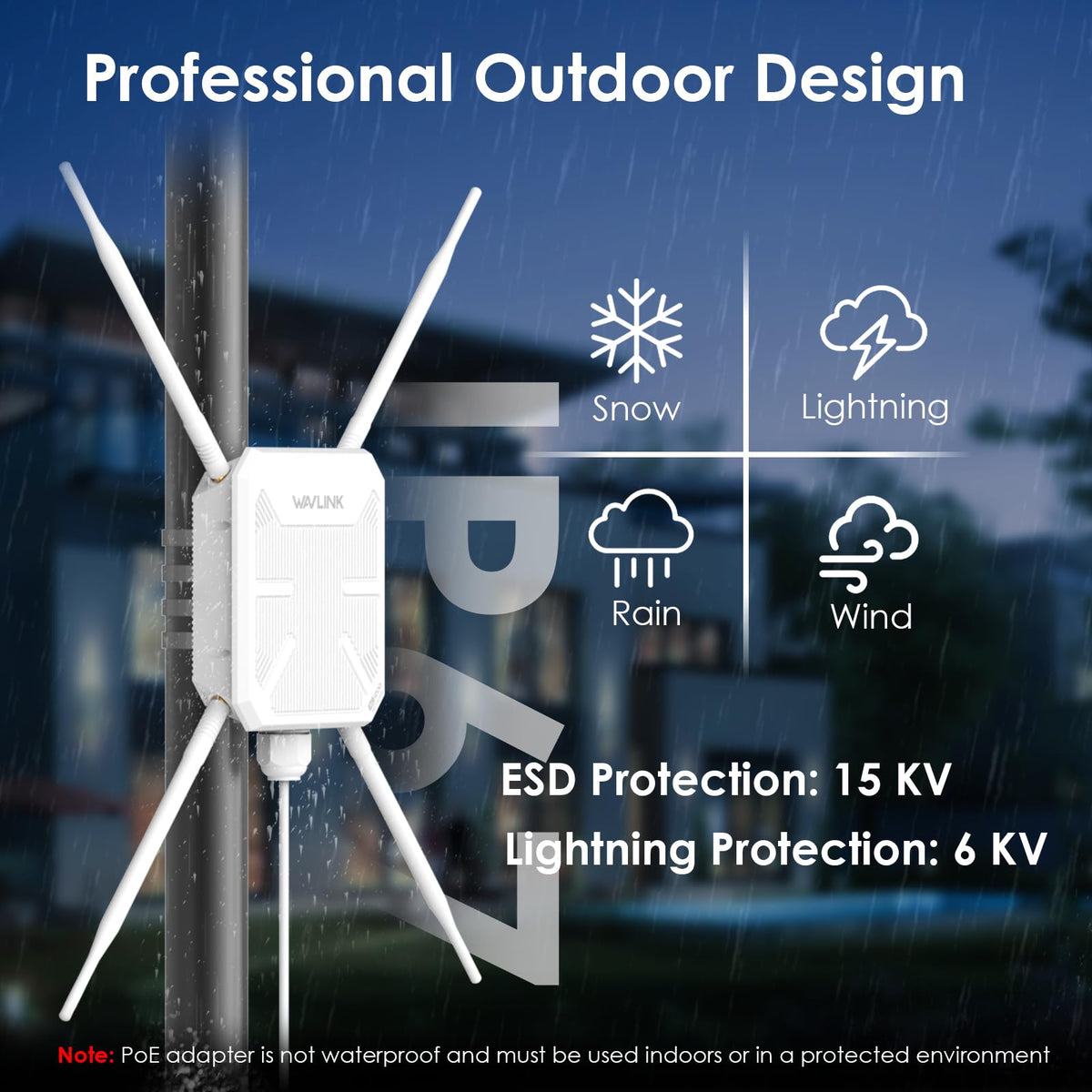 WAVLINK AC1200 Outdoor WiFi Extender, Dual-Band Outdoor Access Point