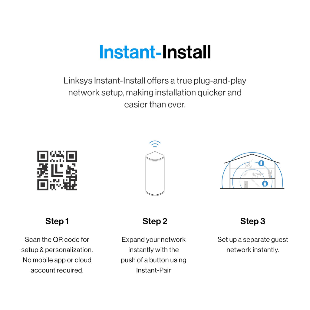 Linksys Velop Micro 7 Dual-Band BE5000 Wi-Fi 7 Mesh System | 4 WiFi Streams up to 5 Gbps | 6600 sq.ft. Coverage | Supports Internet Plans up to 2.5 Gbps | 3-Pack