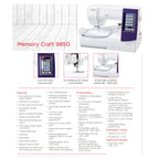 Janome Horizon Memory Craft 9850 Embroidery and Sewing Machine