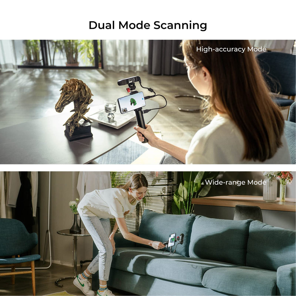Creality CR-Scan Ferret 3D Scanner for 3D Printing Handheld Scanner 30 FPS Scanning Speed 0.1mm Accuracy Full Color for Android Phone PC Win 10/11