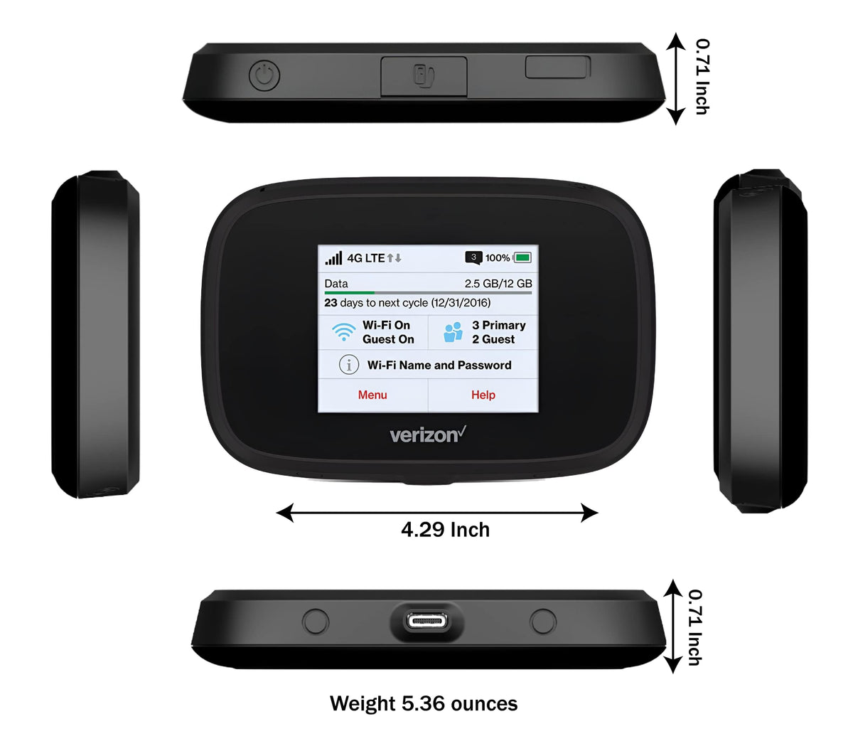 Verizon Wireless Jetpack Inseego MiFi 7730L | Mobile Hotspot for Travel | 4G Mobile Portable WiFi | Unlocked Globally | Speed up to 450 Mbps | Usage Up to 8 Hours | EVDO-LINK Bundle (Standard)