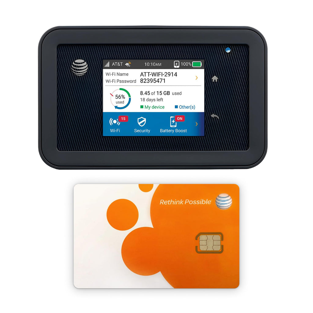 AT&T Unite Explore AC815S 4G LTE Mobile Hotspot, Portable WiFi Hotspot for Travel, Rugged IP65 Water & Dust Resistant, Up to 450 Mbps, 20+ Hour Battery, Dual-Band WiFi, (15 Devices) (Premium)