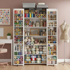 72" H Craft Storage Cabinet with LED Lights