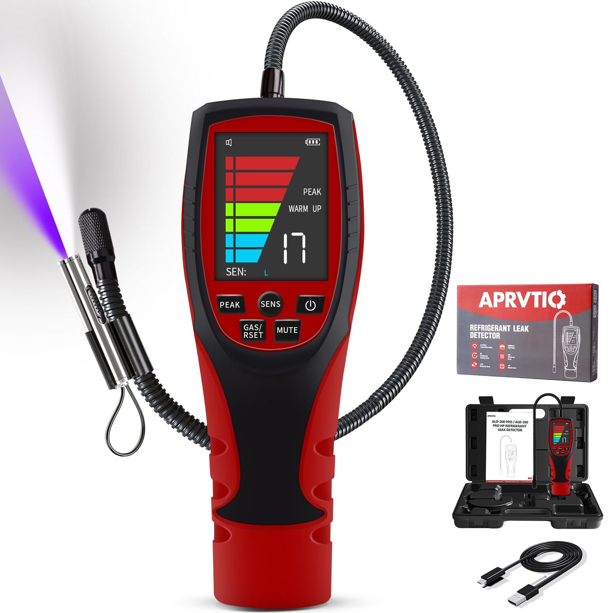ALD-200PRO Professional Refrigerant Leak Detector for HVAC System