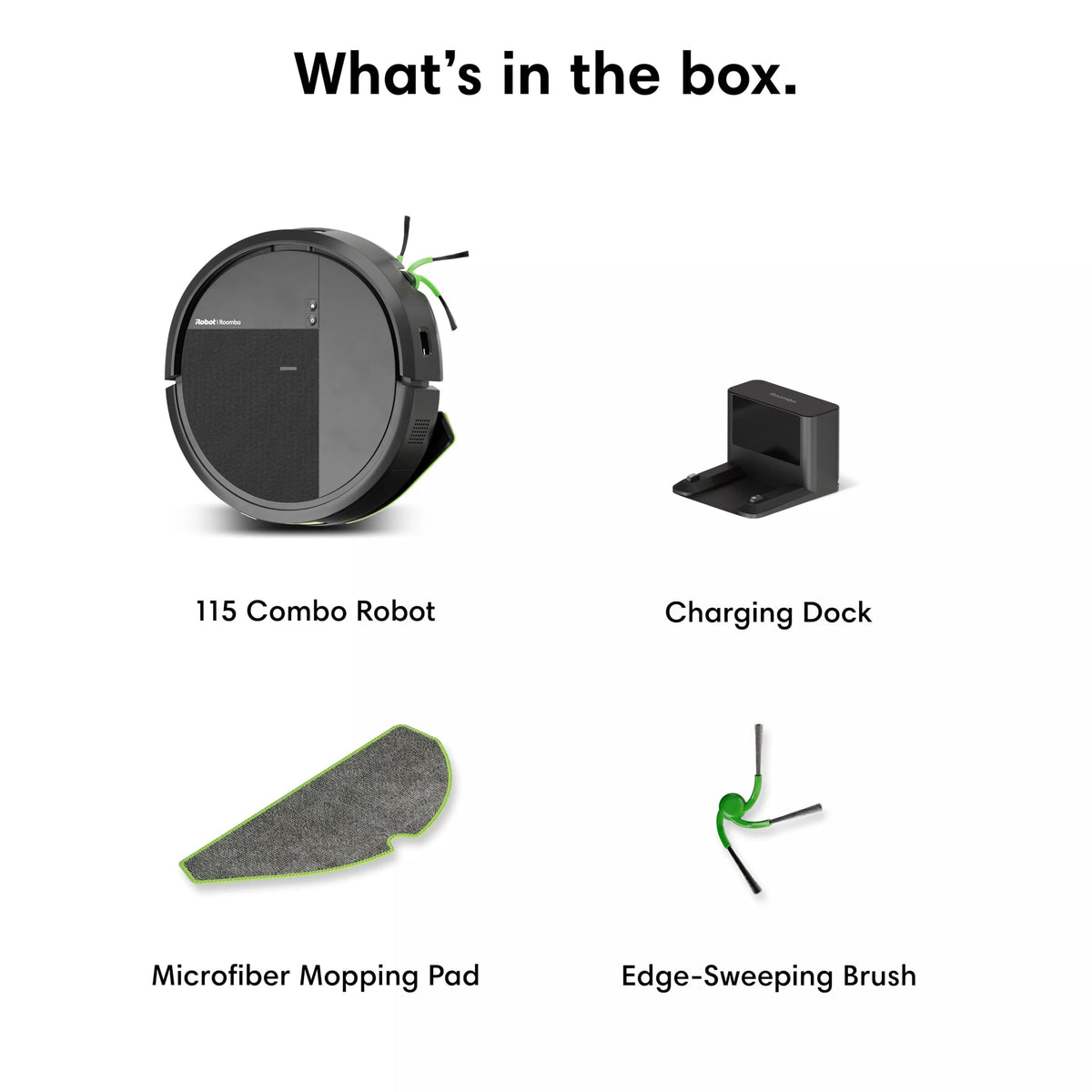 iRobot Roomba 115X Combo Robot Vacuum & Mop, 15,000 Pa, Easy to use, Intense Power-Lifting Suction, LiDAR Navigation, Multiple Cleaning Modes, Avoids Mopping Carpets, Self-Charging