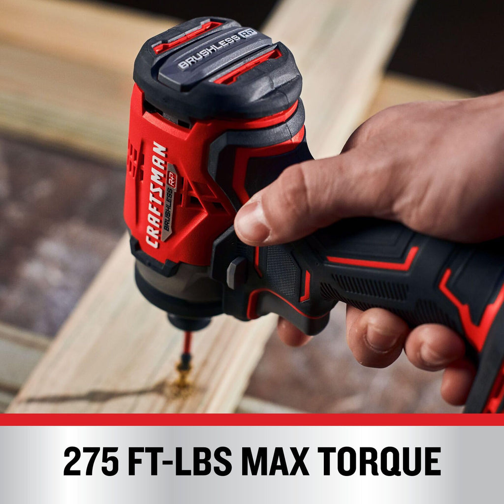 CRAFTSMAN V20 Cordless Impact Wrench, 1/2 inch, Bare Tool Only (CMCF921B)