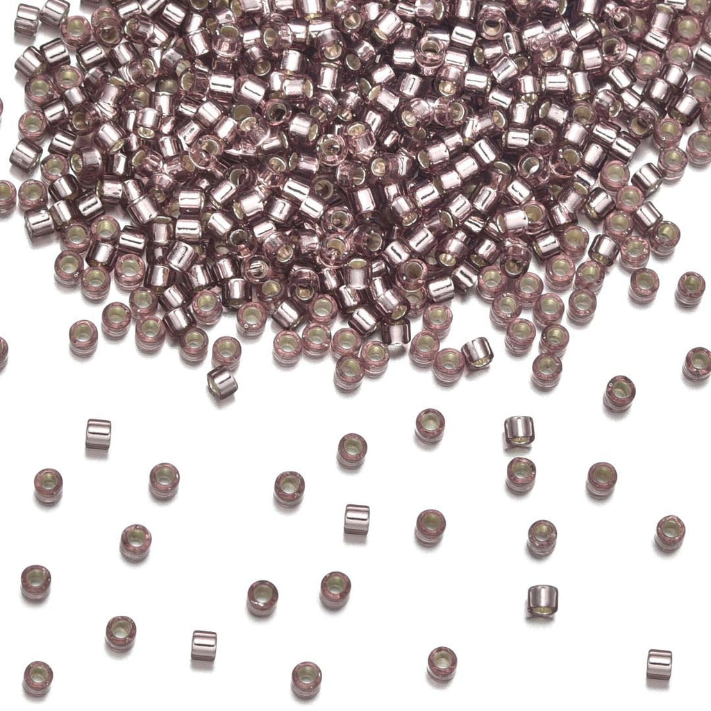 30g Miyuki Delica 11/0 Seed Beads, Transparent Matte 24Kt Gold Plated DB331