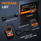 FOXWELL HD301 Heavy Duty Truck Scanner, Full System Diesel Scan Tool with 6/9/16 Pin, 2 in 1 Code Reader for Trucks & Car Engine, Diesel Diagnostic Tool for Cummins, Paccar, Caterpillar