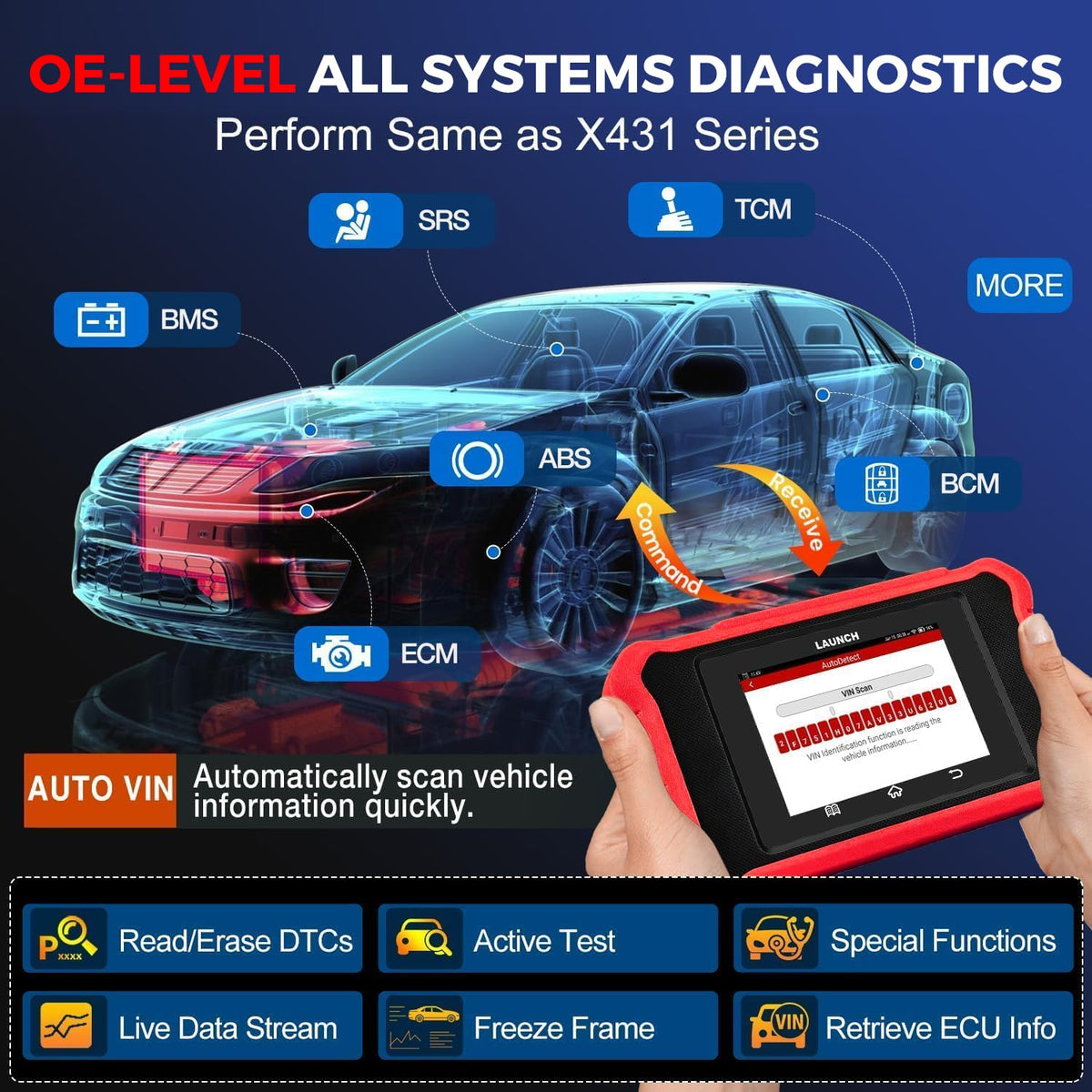2026 Upgraded LAUNCH Creader Elite V3.0 fit for GM,Bi-Directional Scan Tool