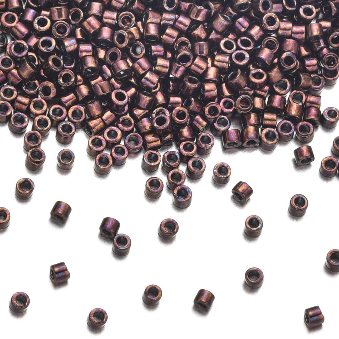 30g Miyuki Delica 11/0 Seed Beads, 24Kt Gold-Lined Crystal Gold DB33