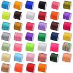 Nylon String 100M*100PCS 0.8mm Crafts Nylon Cord for Jewelry Making Beading Braided Satin String for Bracelets Rattail Trim Chinese Knot(Black)