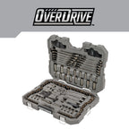 CRAFTSMAN OVERDRIVE 154-Piece Gunmetal Chrome Mechanics Tool Set, Standard SAE/Metric Socket Set, with Hard Case (CMMT99154L)