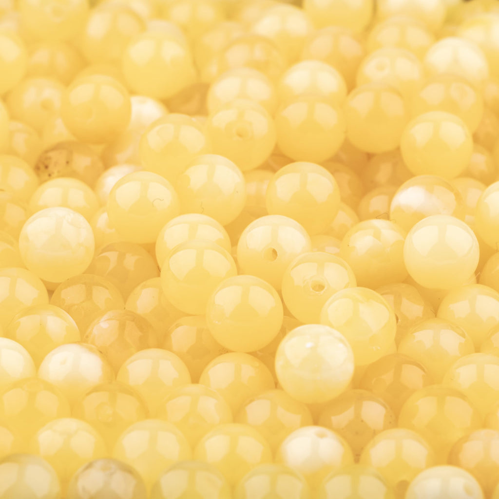 Amber Round Beads Polished 100% Natural Baltic Stone 5mm Loose with Drilled Holes for Crafting Beading and Jewelry Making - Amber Culture