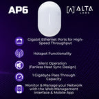 Alta Labs AP6 WiFi 6 Access Point, Dual Band, High Performance, 3 Gbps, IP54 Rated, POE+, Content Filtering, Seamless Roaming, App Control, Computer Networking Wireless Access Points