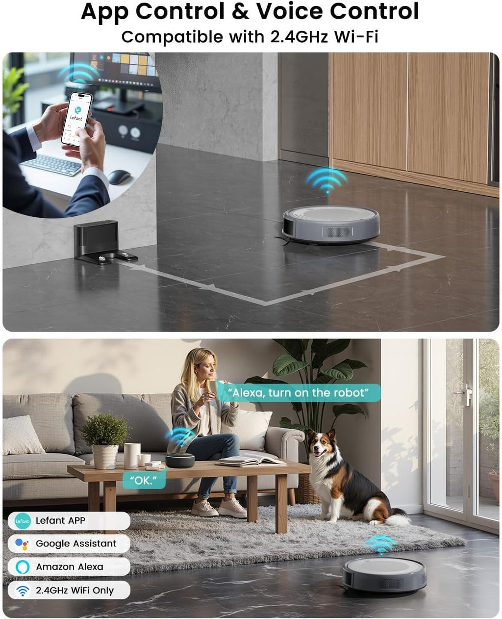 Lefant M310 Ultra Robot Vacuum and Mop, 6000Pa, with ToF LiDAR Navigation