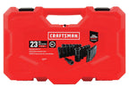 CRAFTSMAN Deep Impact Socket Set, SAE, 1/2-Inch, 23 Pieces (CMMT16970)