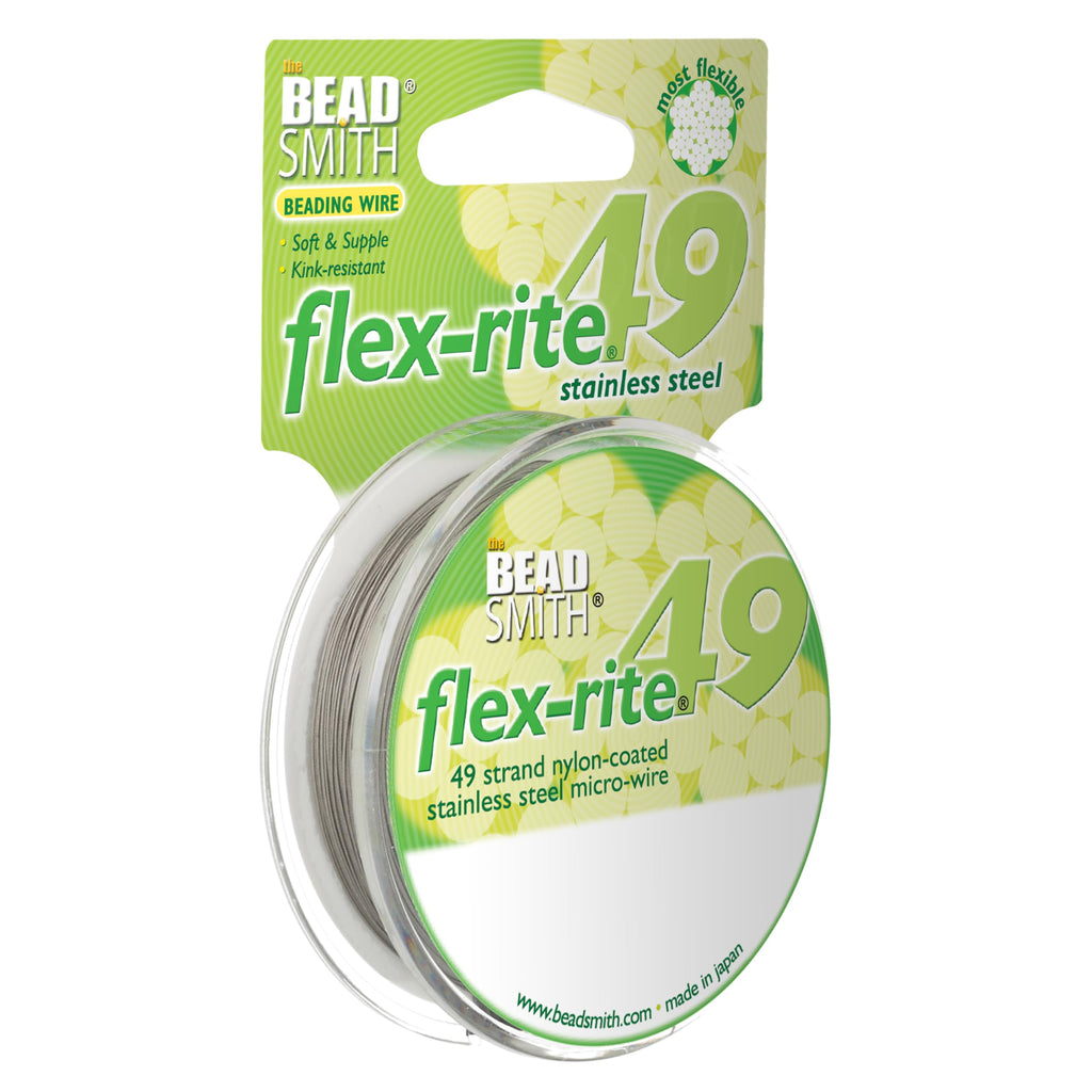 The Beadsmith Flex-Rite Beading Wire, Nylon-Coated Stainless-Steel Wire