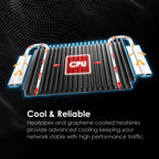 MSI Radix AXE6600 WiFi 6E Tri-Band Gaming Router, AI QoS, RGB, 1.8GHz Quad-Core Processor, MU-MIMO, Tri Band Gigabit Wireless, 8-Stream, High Speed Long Range Gaming Router