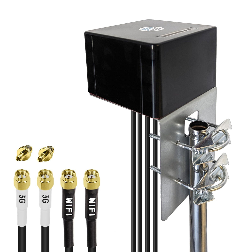 Maswell Combo 2X2 MIMO Antenna, Up to 6dBi, Omni 600-8000MHz, MIMO WiFi Networking and MIMO 3G 4G LTE 5G for Hotspots, Routers, Gateways, Verizon, AT&T, T-Mobile Home Internet, WiFi 7 Ready