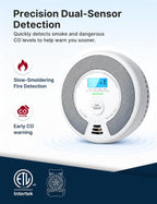 X-Sense Smoke Detector Carbon Monoxide Detector Combo, SC07, 5-Pack