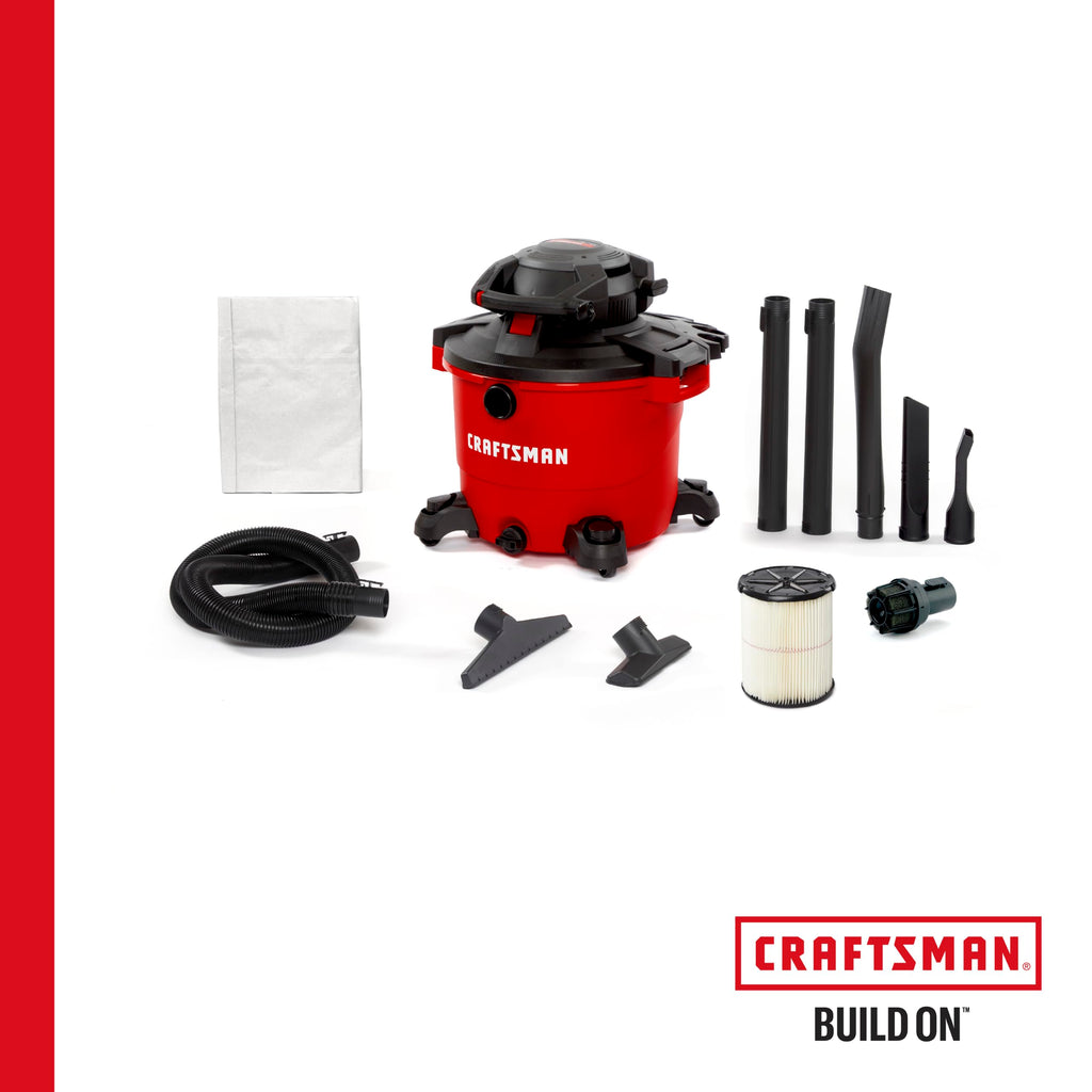 CRAFTSMAN CMXEVBE17607 16 Gal. 6.5 Peak HP Wet Dry Vac with Detach Blower