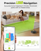 MONSGA Robot Vacuum and Mop, 90 Days Self-Emptying with 10000Pa Suction