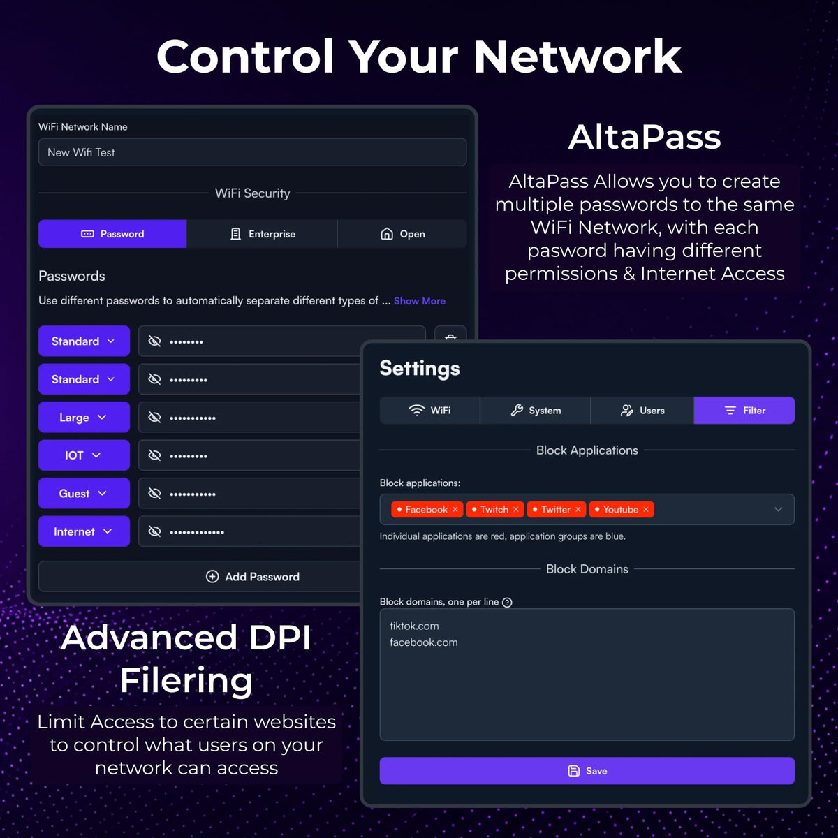 Alta Labs AP6 WiFi 6 Access Point, Dual Band, High Performance, 3 Gbps, IP54 Rated, POE+, Content Filtering, Seamless Roaming, App Control, Computer Networking Wireless Access Points
