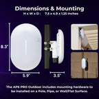 Alta Labs AP6-PRO Outdoor WiFi 6 Access Point | 6.3Gbps, Dual Band, IP68 Rated for Optimal Weatherproof Protection | 4096 QAM | PoE+, Seamless Roaming, WPA3 & App Control | Wireless Access Point