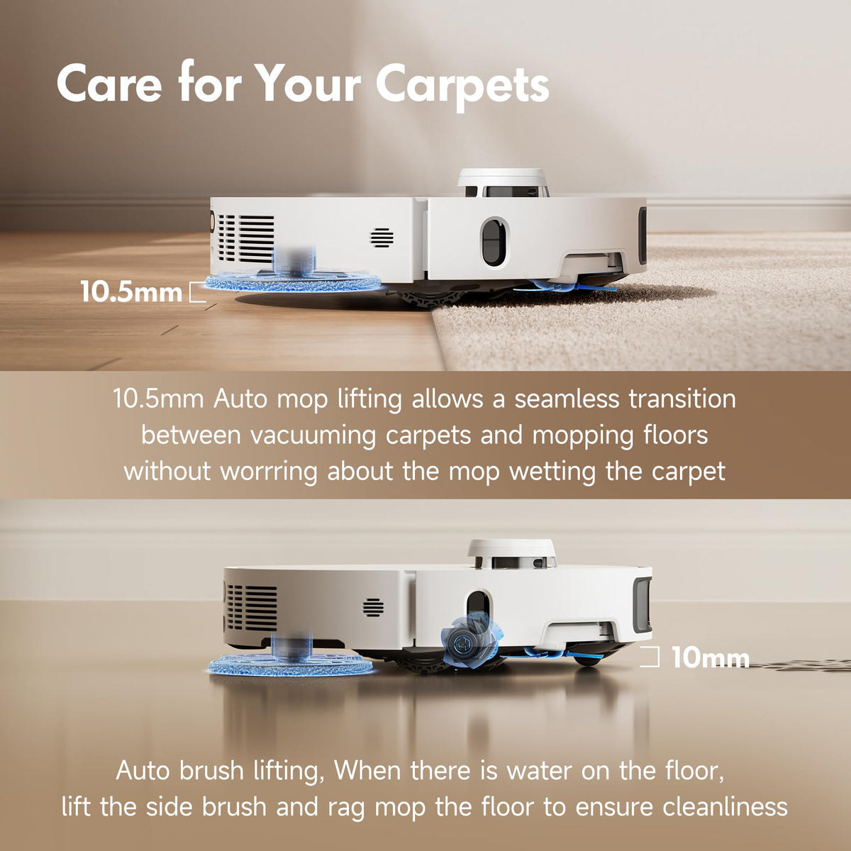 MOVA P10 Pro Ultra Robot Vacuum and Mop, 140°F Water Washing & Drying