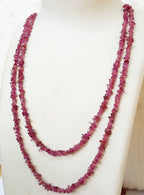 34" Natural Pink Tourmaline Chip Beads Strand -Pack of 10, Gravel Uncut/ Freeform Shape, 100 Ct, Nuggets for Beading- Jewelry Making, Art & Craft, Wholesale