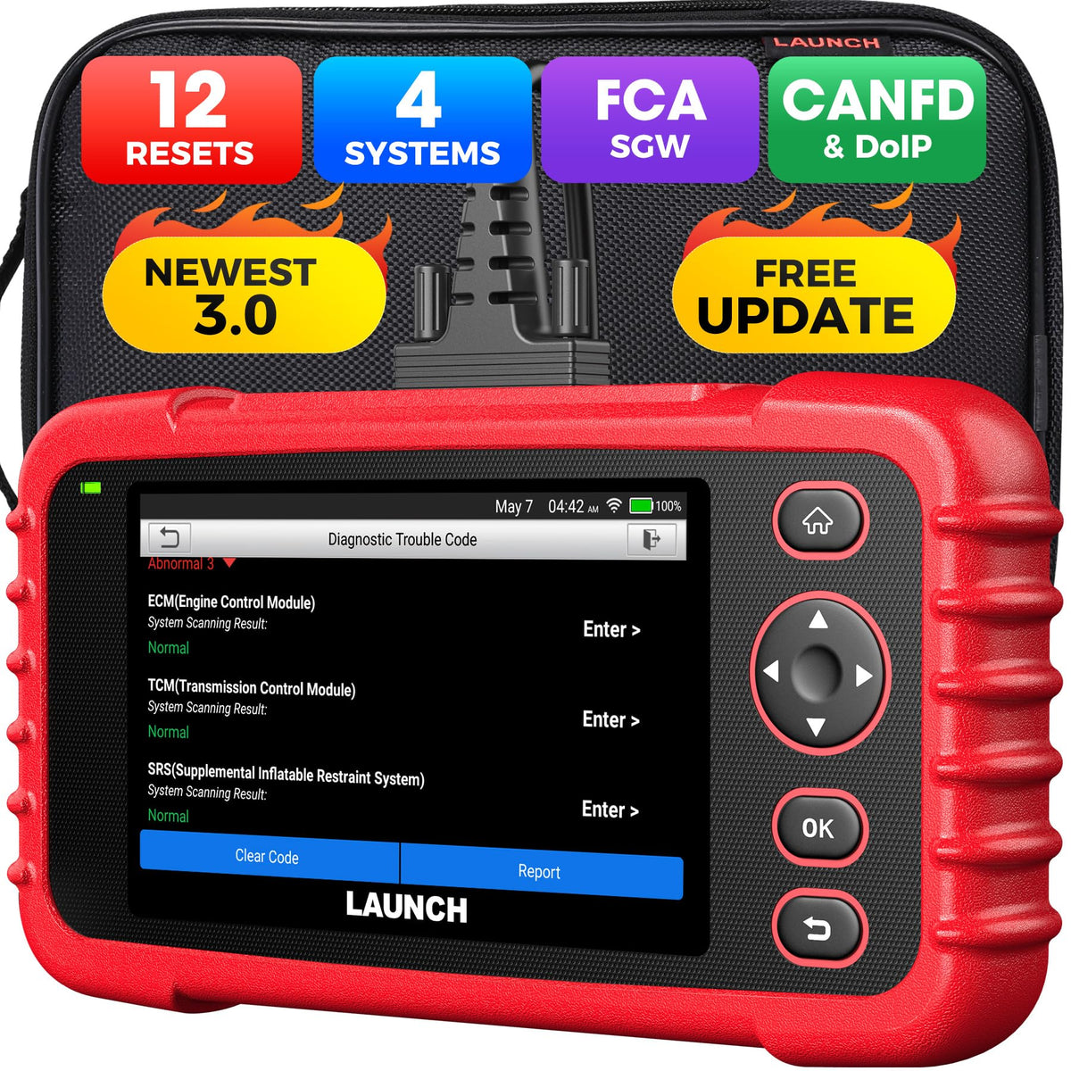 LAUNCH OBD2 Scanner CRP129X V3.0 Elite Scan Tool, 12 Resets Lifetime Update