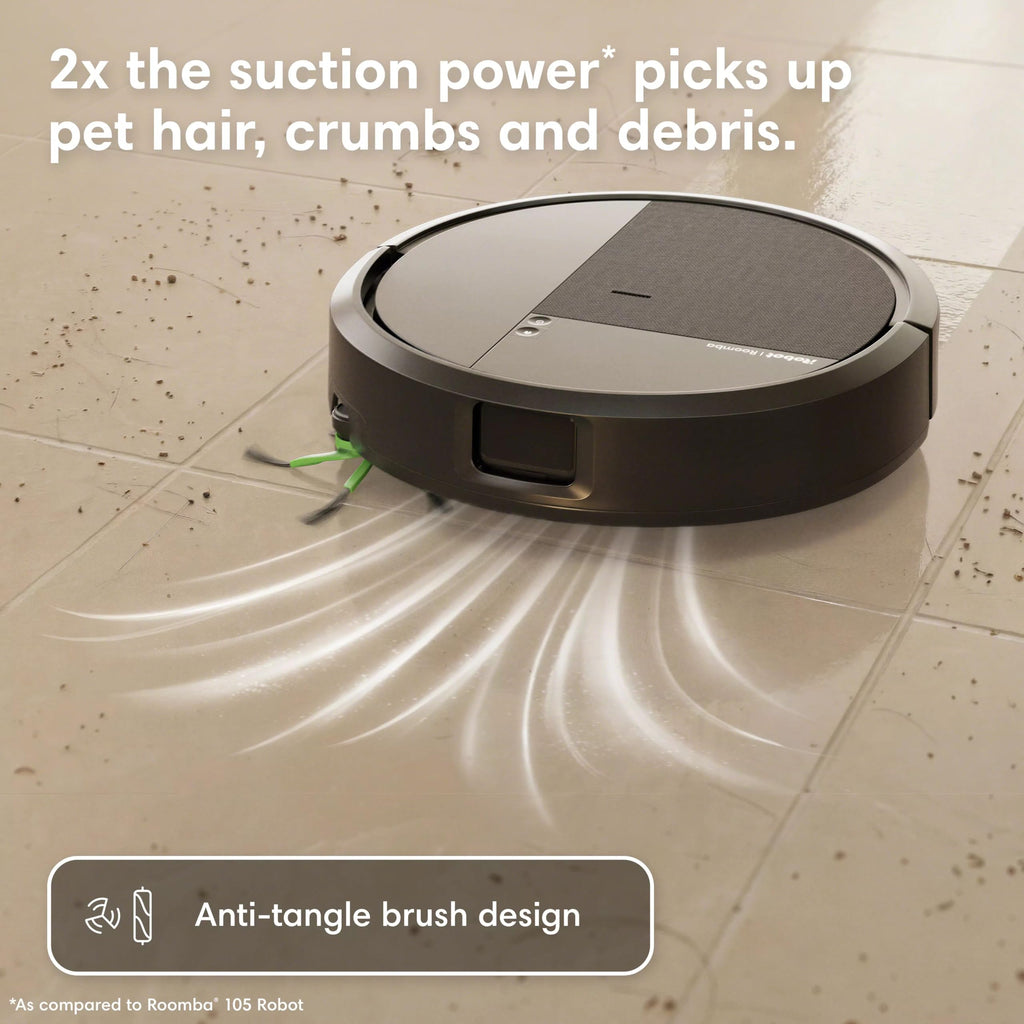 iRobot Roomba 115X Combo Robot Vacuum & Mop, 15,000 Pa, Easy to use, Intense Power-Lifting Suction, LiDAR Navigation, Multiple Cleaning Modes, Avoids Mopping Carpets, Self-Charging