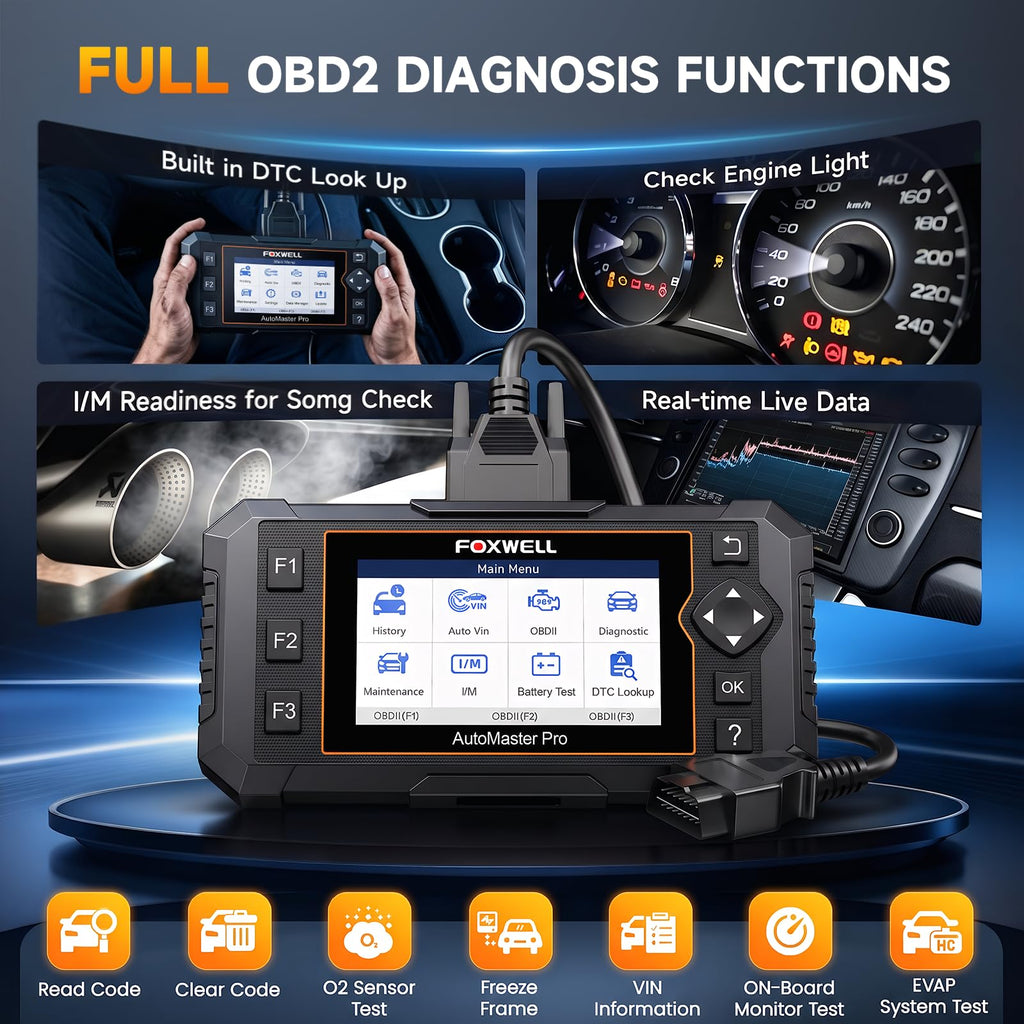 2026 FOXWELL NT624 Elite OBD2 Scanner Upgraded from NT614 Elite & NT604 Elite Code Reader, All-System OBD2 Scan Tool, 8 Advanced Reset Functions, AutoVIN, Live Data, Lifetime WiFi Free Updates