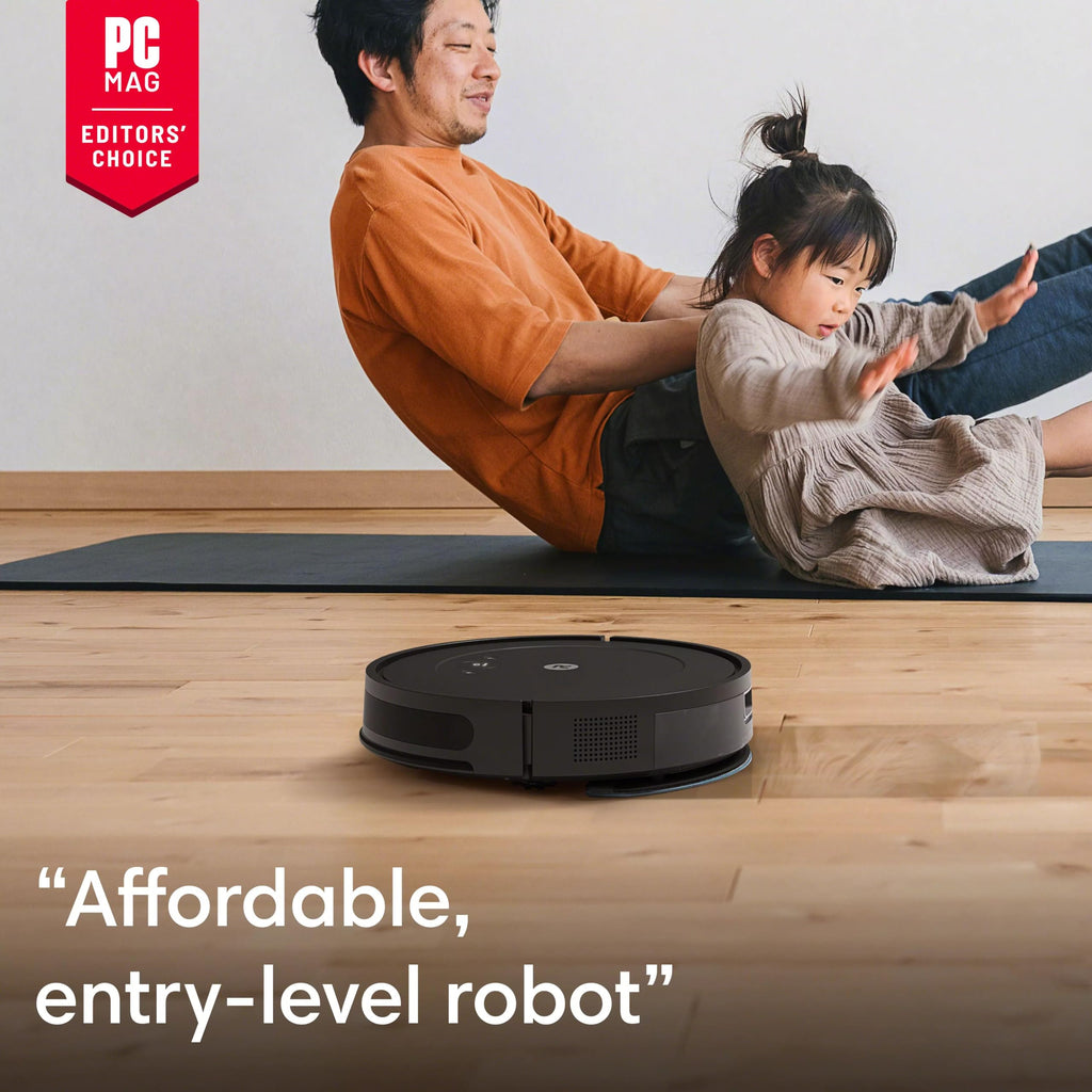 iRobot Roomba Robot Vacuum and Mop Combo (Y0140) - Vacuums & mops, Easy to use, Power-Lifting Suction, Multi-Surface Floors, Smart Navigation, Cleans in Neat Rows, Self-Charging, Bagless, Space-Saving