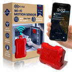Kini Wi-Fi Motion Sensor Alarm & Tamper Alert- Instant App, SMS & Email Alerts - Gun Safes, Cabinets, Drawers - Easy Install, No Subscription, Rechargeable 12-18 Month Battery, IFTTT