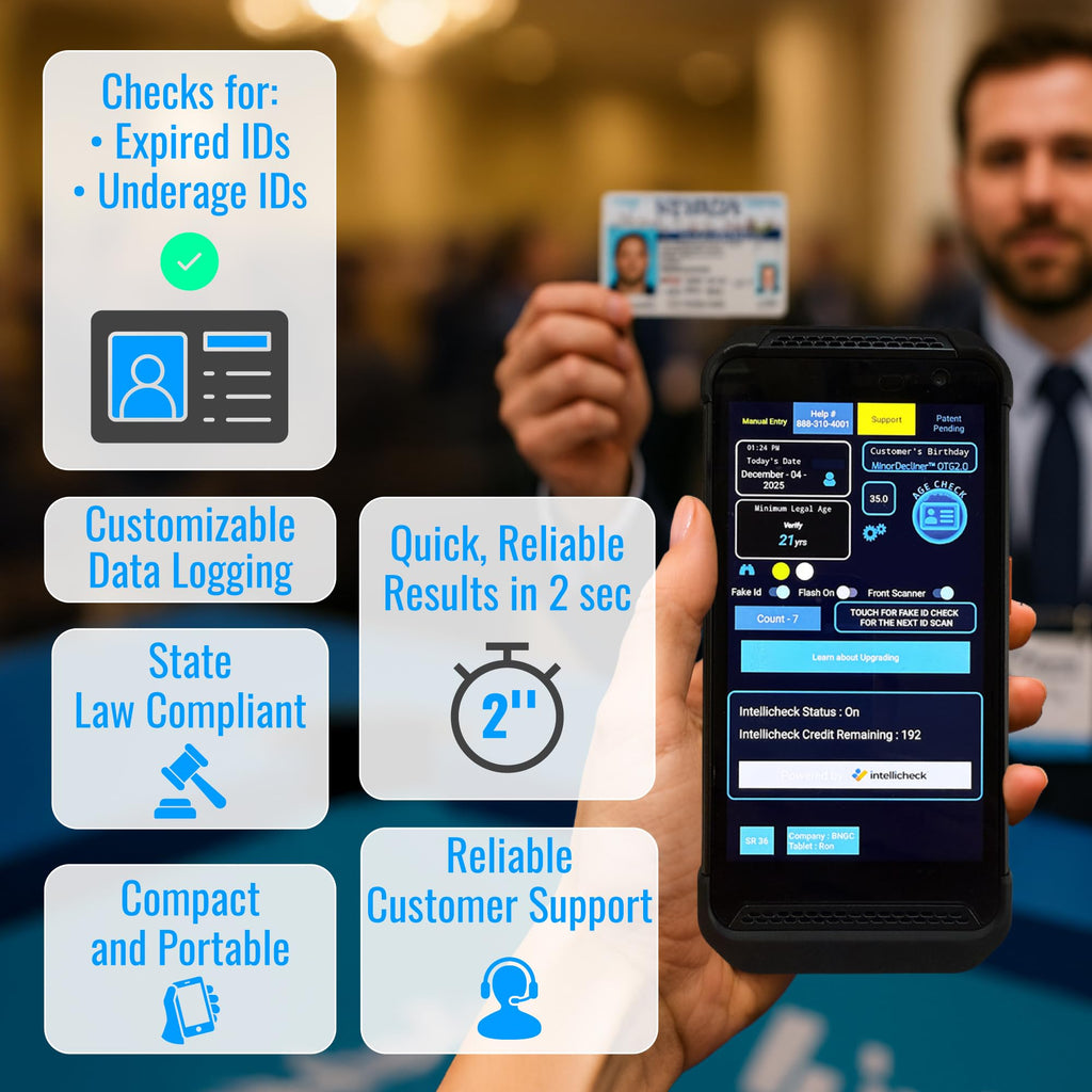 Portable ID Scanner for Bars and Clubs for Age Verification