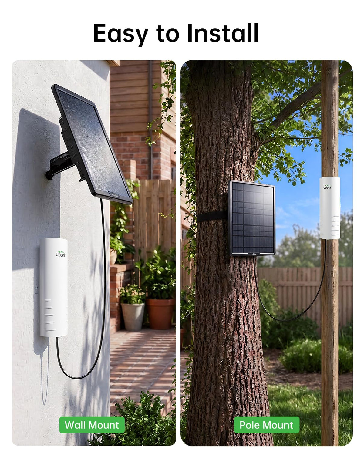 UeeVii 5.8G Point to Point Wireless Bridge Kit with Solar Panel CPE452