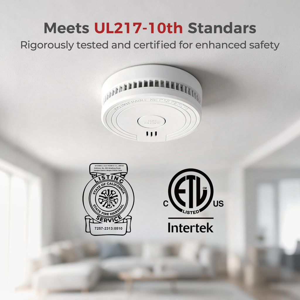 SITERLINK Smoke Detectors Replaceable Battery UL217,GS509A-2NCDR 8pack
