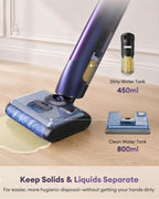 Ultenic Cordless Vacuum Mop Combo Cleaner, 60Min Runtime For Wet&Dry Messes