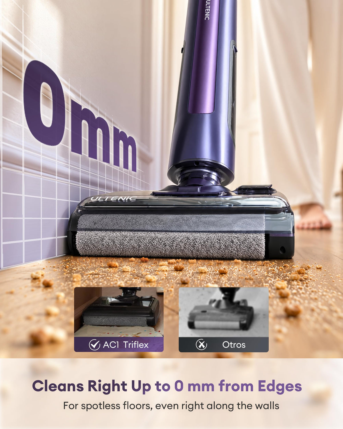 Ultenic Cordless Vacuum Mop Combo, Wet Dry Vacuum mop, Silver