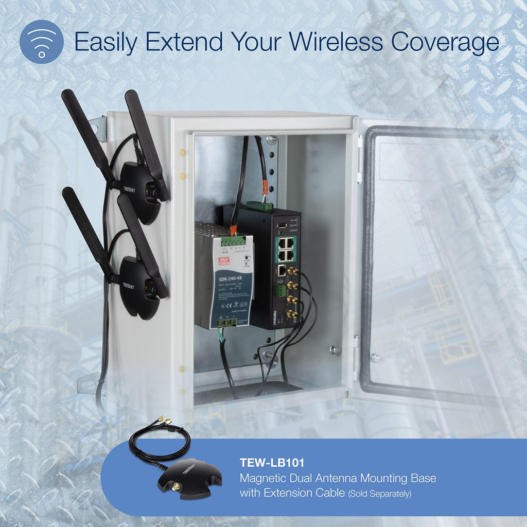 TRENDnet Industrial AC1200 Wireless Gigabit PoE+ Router, TI-WP100