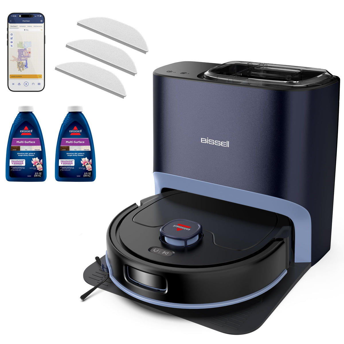 BISSELL FlexClean FurForce Robot Vacuum & Mop, LiDAR Navigation, HEPA, 4270