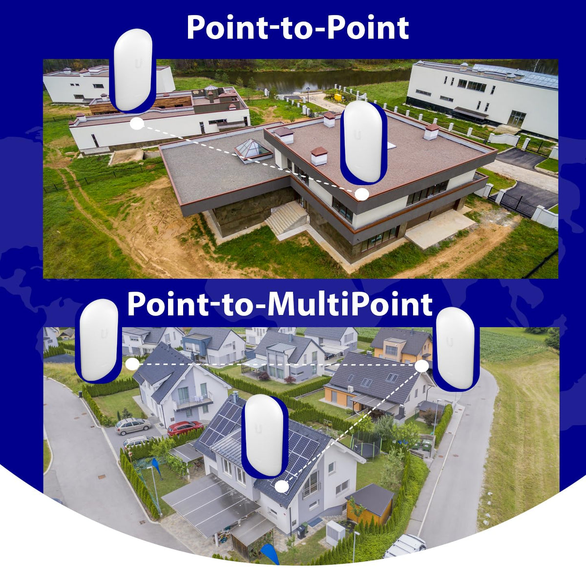 Wireless Bridge LOCO5AC Pre-Configured Bundle of 2, Point to Point Wi-Fi Bridge Outdoor, Plug and Play 450+ Mbps, 5 GHz, 10+ km Link Range
