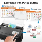 Plustek PS186 Desktop Document Scanner