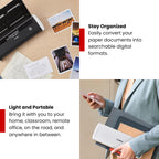 Canon imageFORMULA R10 - Portable Document Scanner, USB Powered, Duplex Scanning, Document Feeder, Easy Setup, Convenient, Perfect for Mobile Users, White