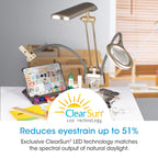 OttLite Ultimate LED 3-in-1 Creative Station with Magnifier, Champagne