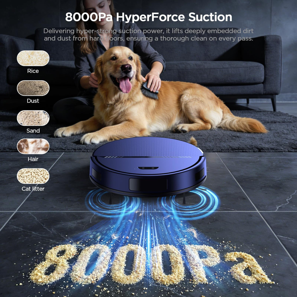 Robot Vacuum and Mop Combo Floor 8C2