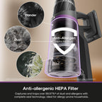Eureka ReactiSense 350W Anti-Tangle Cordless Stick Vacuum, NEC440BK