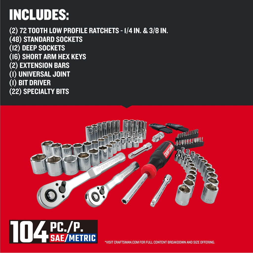 CRAFTSMAN 104Pc Mechanic Tool Set (CMMT45104)