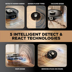 Shark PowerDetect NeverTouch Pro Robot Vacuum & Mop, Black,RV2820ZE